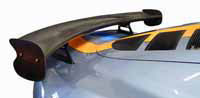 Lotus Elise/Exige S2 Carbon Rear Wing Kit (Curved) - 225mm Chord x W1650mm, Adjustable Clam