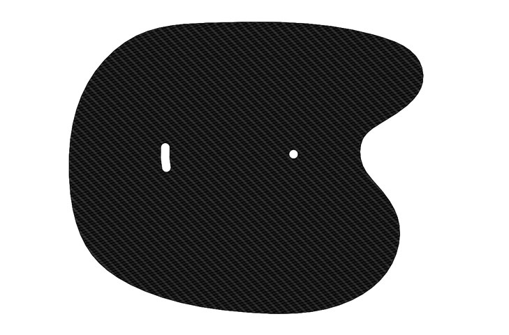 REVERIE Slotted Carbon Fibre Wing End Plates - 225mm Chord Pair Curved Design Double Gloss