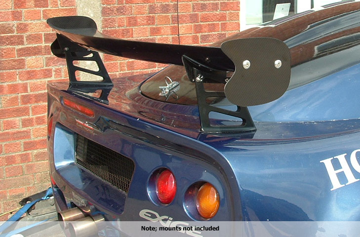 REVERIE Lotus Exige S1 Carbon Rear Wing Kit (Curved) - 225mm Chord x W1650mm, Adjustable - R01SB0183