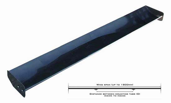 REVERIE Universal Motorsport Carbon Rear Wing Kit (Straight) - 110mm Chord, Adjustable Clam/Boot/Roof Mounted - R01SB0207