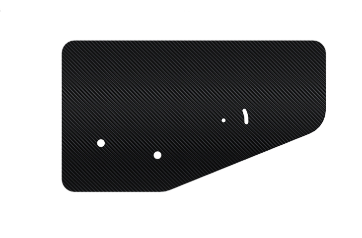 Carbon Fibre Rear Wing End Plates for 225mm Dual Element Wings 3mm Thick - Pair