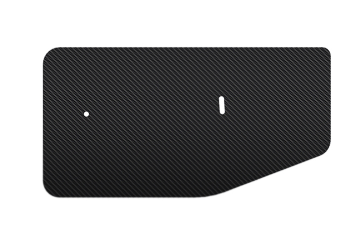 Carbon Fibre Rear Wing End Plates for 300/310mm Chord Wings 2-Eleven race car shape 1.8mm thick.