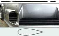 Universal Carbon Fibre Aero Grille Strips 1000mm - Straight