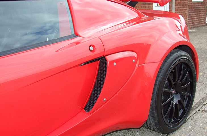 Lotus Elise S2 GRP Rear Wheel Arch Kit (Internal Flange) - 40/55mm - R01SB0302