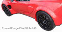 Lotus Elise S2 GRP Full Wheel Arch Kit (External Flange) - 40/55mm