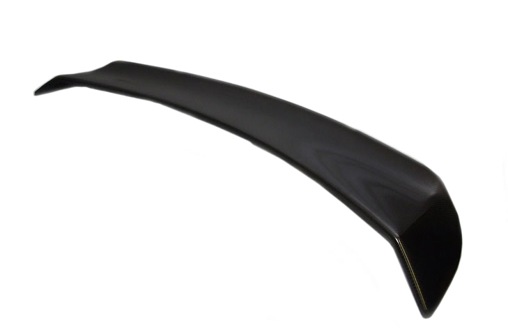 Universal Carbon Rear Wing (Curved Drop-End Style) - 225mm Chord x W1240mm, Adjustable Clam/Boot/Roof Mounted - R01SB0310