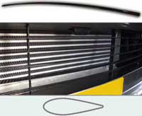 Universal Carbon Fibre Aero Grille Strips 1000mm - Curved (Concave)