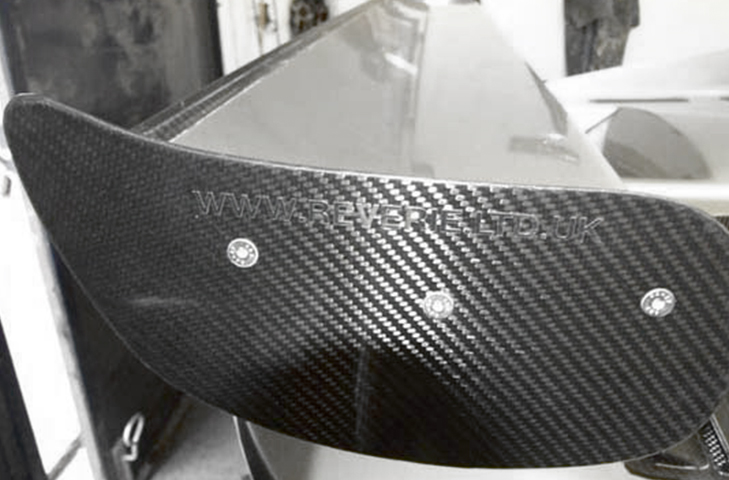 Noble M400/M12 Carbon Fibre Rear Wing End Plates 1.8mm thick - R01SB0348