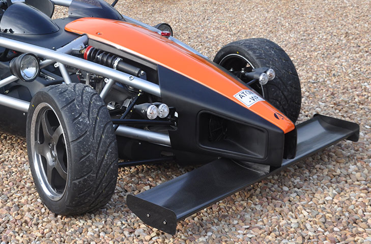 Ariel Atom 3 Carbon Front Wing (Straight) - 225mm Chord x W1360mm, Adjustable - R01SB0402