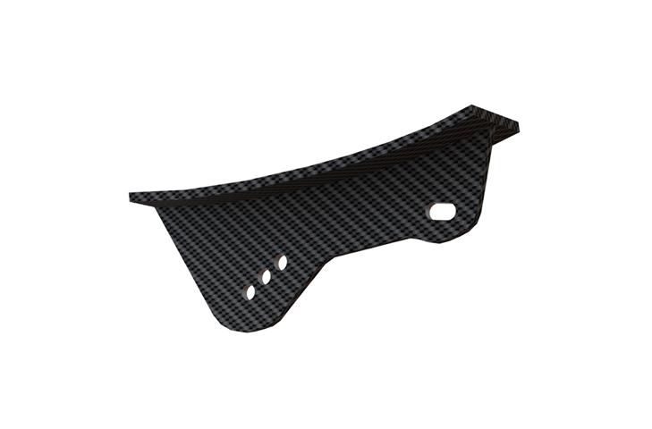 Carbon Fibre Lower Drop Tab Bracket for 310mm Chord High-Downforce Wing