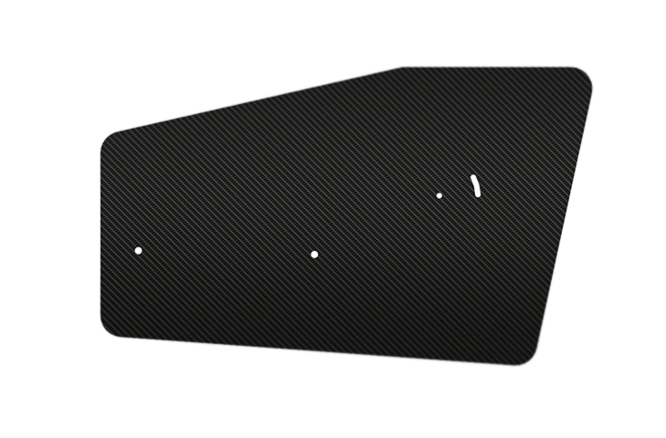 Carbon Fibre Rear Wing End Plates for 310mm Dual Element Wings 3mm thick