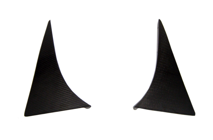 Lotus Exige S3 V6 (12 - 15) Carbon Fibre Front Bumper Canards Track/OEM Replacement (Large) - Pair - R01SB0464