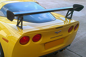 Corvette C6 Z06 (05 - 13) Carbon Rear Wing Kit (Straight) - 225mm Chord