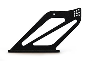 Universal fit Swept CNC Alloy Wing Mounts - Black Satin Powder Coated (not handed) Sold Each