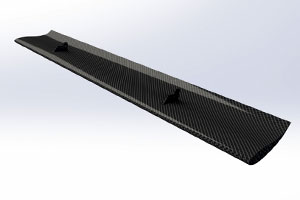 Reverie 310mm Chord High Downforce Top-Mounted Carbon Fibre Rear Wing