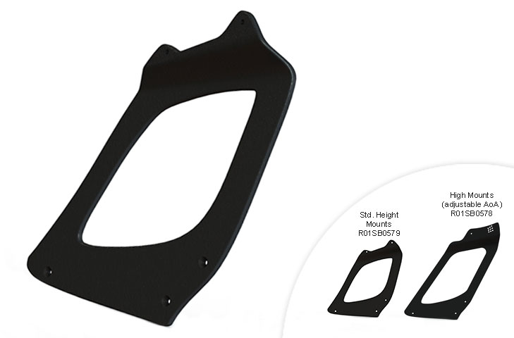 Porsche 911 991.2 GT2RS (17 - 19) Std. Height CNC Alluminium Black Anodised Wing Mount for ReVerie 310 HD Wing - Pair - R01SB0579