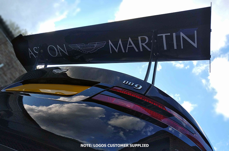 Aston Martin DB9 (04 - 16) Carbon Rear Wing Kit (Straight) - 310mm Low-Drag Chord x W1600mm