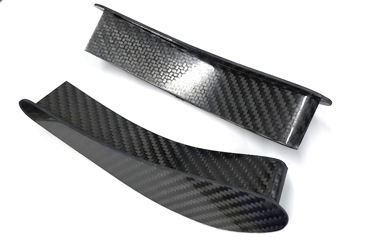 Carbon Fibre Front Bumper Lip Canards Pair - R01SB0680