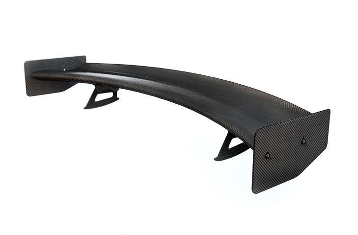 Lotus Elise/Exige S2 Carbon Rear Wing Kit (Curved) - 310mm Chord x W1500mm, Adjustable Clam