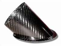 REVERIE Air Intake/Inlet Pipe - 75mm 45deg Angle Outlet, Carbon Fibre