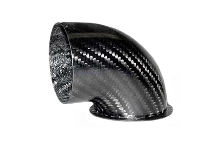 REVERIE Air Intake/Inlet Pipe - 58mm 90deg Elbow Outlet, Carbon Fibre - R01SE0057