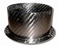 Air Intake/Inlet Pipe - 100mm Straight Outlet, Carbon Fibre