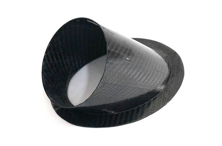 REVERIE Air Intake/Inlet Pipe - 100mm 45deg Angle Outlet, Carbon Fibre - R01SE0164