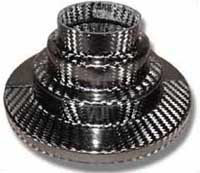 REVERIE Stepped Air Box Adaptor - 152mm to 58/75/100mm, Carbon Fibre, Flat