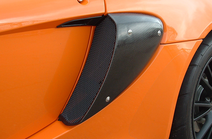 Lotus Exige S2 (01 - 11) Carbon Fibre Side Intake Scoops - 3 Holes, Pair - R01SE0280