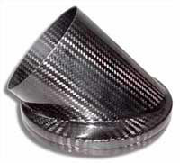 REVERIE Air Intake Duct Adaptor - 152mm 45deg Inlet, 100mm Outlet, Carbon