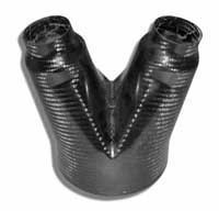 Air Intake Duct Y Splitter - 152mm to 58/75mm Outlets, Carbon Fibre