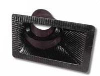 Rectangular Air Intake/Brake Duct - 75/100mm Outlet, 177mm x 95mm, Carbon