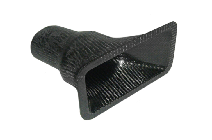 REVERIE Rectangular Air Intake/Brake Duct - 75/100mm Outlet, 177mm x 95mm, Carbon - R01SE0366