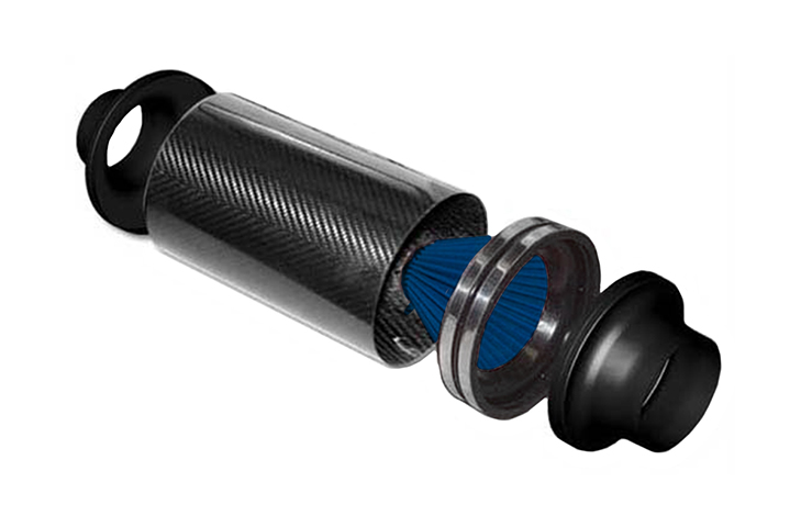 Indy 200bc, remote filter kit, carbon, with top intake or exit (specify 58,70,75,85,100 or 127.5mm) and bottom intake or exit (specify 58,75,85 or 100mm) - R01SE0375