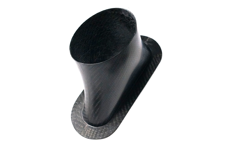 REVERIE Air Intake/Inlet Pipe - 100mm Oval Outlet, Carbon Fibre - R01SE0468