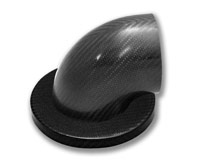 REVERIE Air Intake Duct Carbon End Cap - 152mm 90deg Inlet, 100mm Outlet