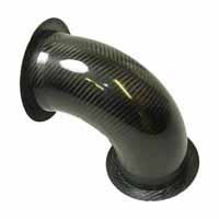 REVERIE Air Intake 90deg Long Corner Elbow Angle Adapter - 100mm Dia, Carbon Fibre