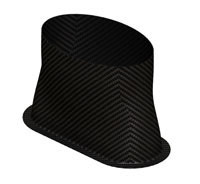 REVERIE Air Intake Duct/Trumpet - 127.5mm Oval Outlet, Carbon Fibre