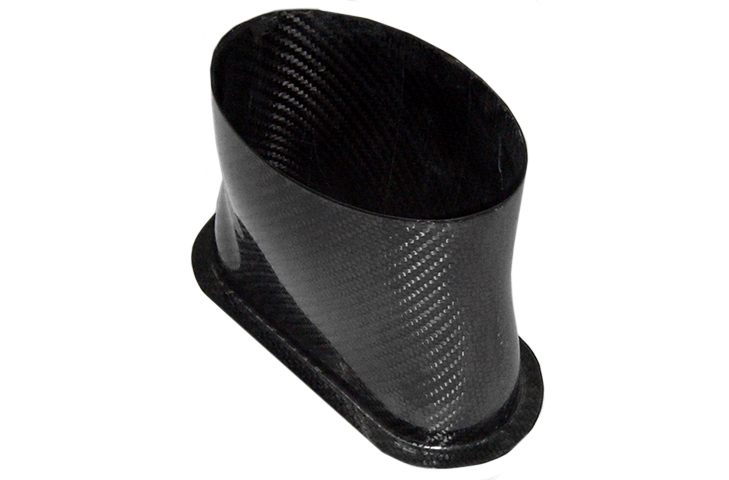 REVERIE Air Intake Duct/Trumpet - 127.5mm Oval Outlet, Carbon Fibre - R01SE0541