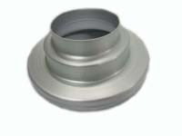 Air Intake Filter Stepped Adaptor/Reducer - 152mm to 75mm Black Anodised Alloy
