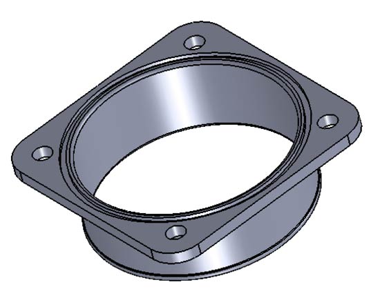 ReVerie Fontana Plenum Inlet Adaptor - 65mm O/D (Clear Anodised)