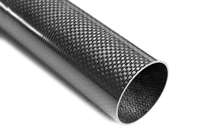 Carbon Fibre Ducting Tube/Pipe - 80mm OD x 1m Long (2mm Thick) (Clear Lacquered)