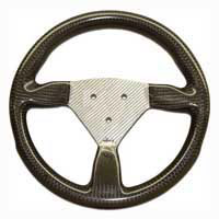 Flight 315 Carbon Steering Wheel - 3-Stud (50.8mm PCD), Silver Centre