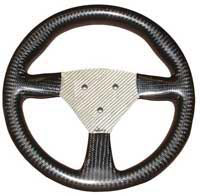 Flight 280 Carbon Steering Wheel - 3-Stud (50.8mm PCD), Silver Centre