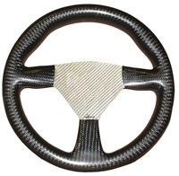 Flight 280 Carbon Steering Wheel - Undrilled, Silver Centre