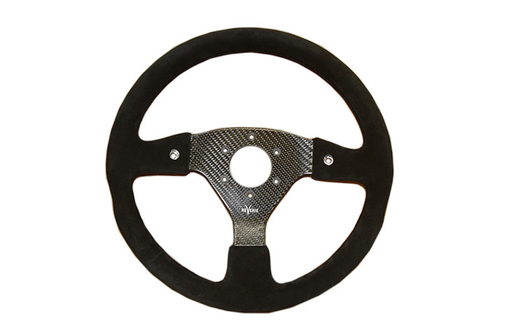 REVERIE Rally 330 Carbon Steering Wheel - MOMO/Sparco/OMP (70mm PCD), Alcantara Trimmed, 2 Button - R01SH0032