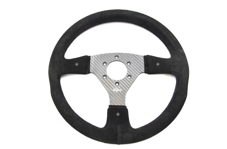 REVERIE Rally 330 Carbon Steering Wheel - MOMO/Sparco/OMP (70mm PCD), Alcantara Trimmed, 3 Button - R01SH0038