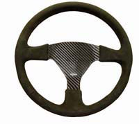 REVERIE Rally 330 Carbon Steering Wheel - Undrilled, Alcantara Trimmed