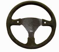 REVERIE Rally 330 Carbon Steering Wheel - Undrilled, Alcantara Trimmed, 2 Button