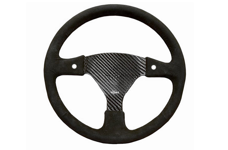 REVERIE Rally 330 Carbon Steering Wheel - Undrilled, Alcantara Trimmed, 2 Button - R01SH0040